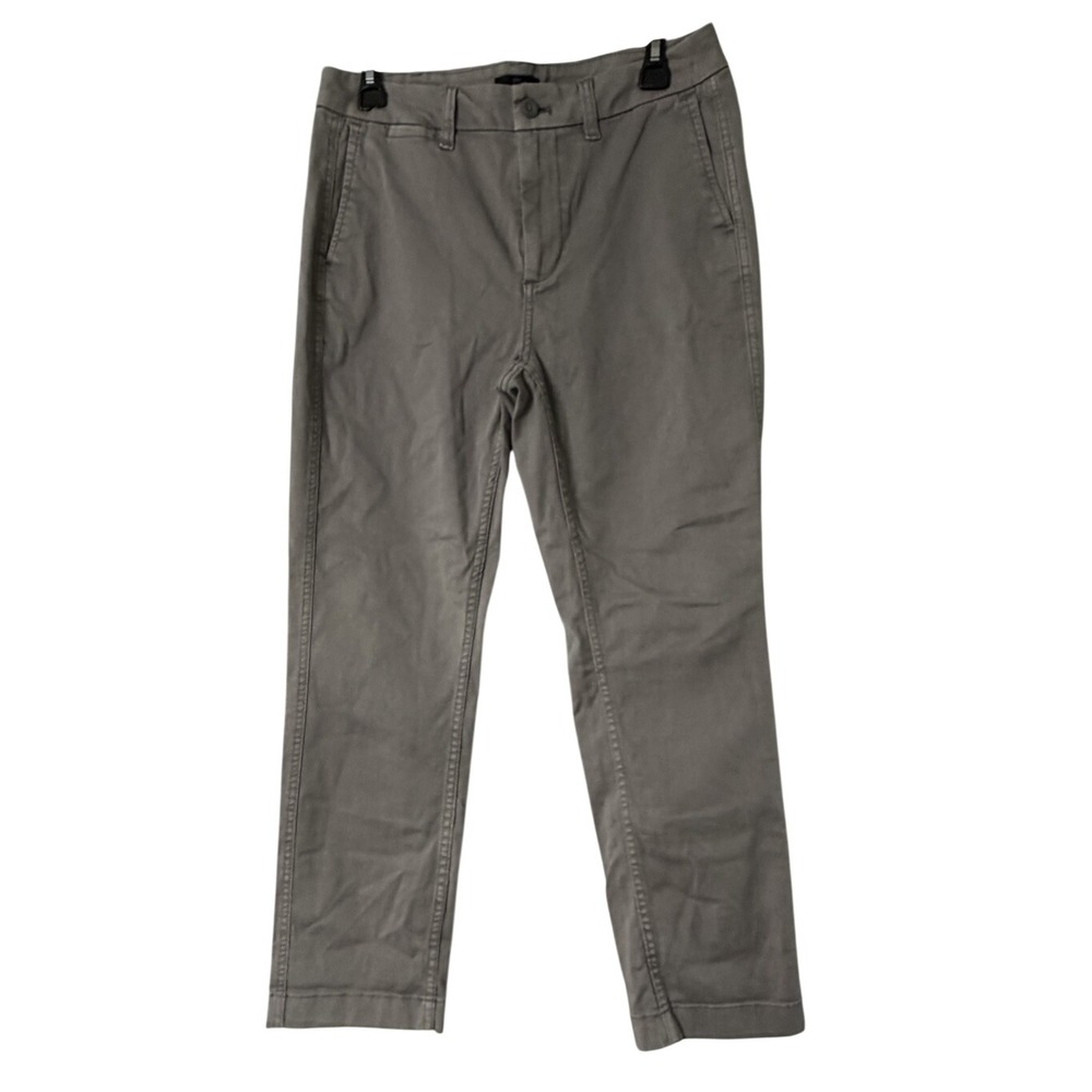 NWT J. Crew Womens Gray Slim Broken In Boyfriend Stretch Casual Pants Size 27